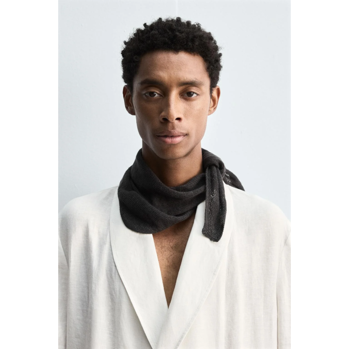 Вязаная бандана из 100% льна