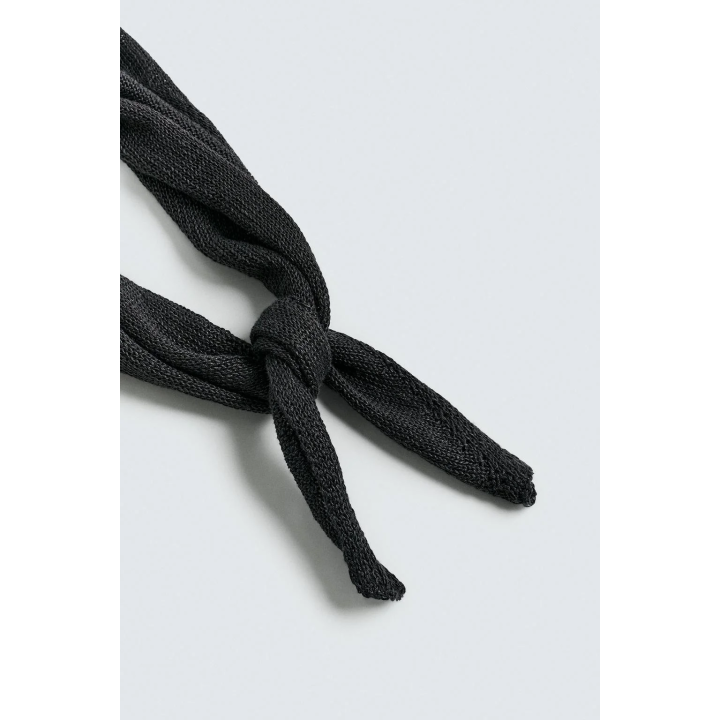 Вязаная бандана из 100% льна