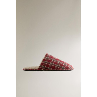 Теплые тапочки в клетку