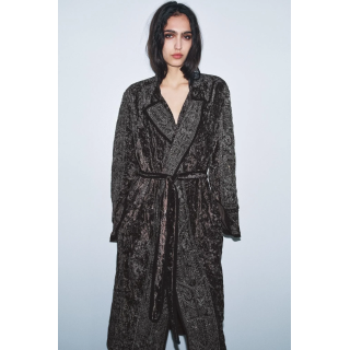 КИМОНО ИЗ БАРХАТА С ВЫШИВКОЙ — ZW COLLECTION LIMITED EDITION