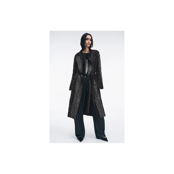 КИМОНО ИЗ БАРХАТА С ВЫШИВКОЙ — ZW COLLECTION LIMITED EDITION