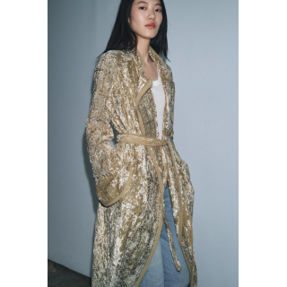 БАРХАТНОЕ КИМОНО С ВЫШИВКОЙ ZW COLLECTION LIMITED EDITION