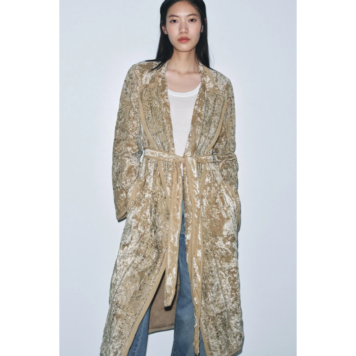 БАРХАТНОЕ КИМОНО С ВЫШИВКОЙ ZW COLLECTION LIMITED EDITION