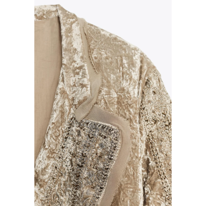 БАРХАТНОЕ КИМОНО С ВЫШИВКОЙ ZW COLLECTION LIMITED EDITION