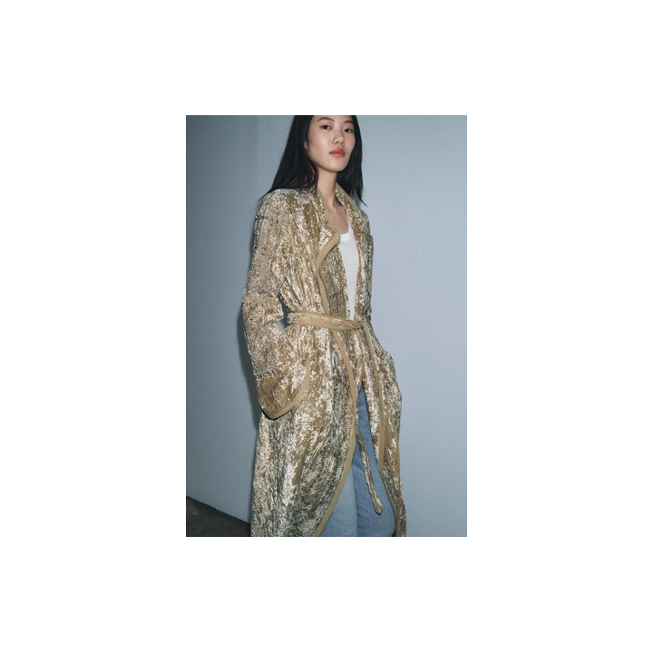 БАРХАТНОЕ КИМОНО С ВЫШИВКОЙ ZW COLLECTION LIMITED EDITION