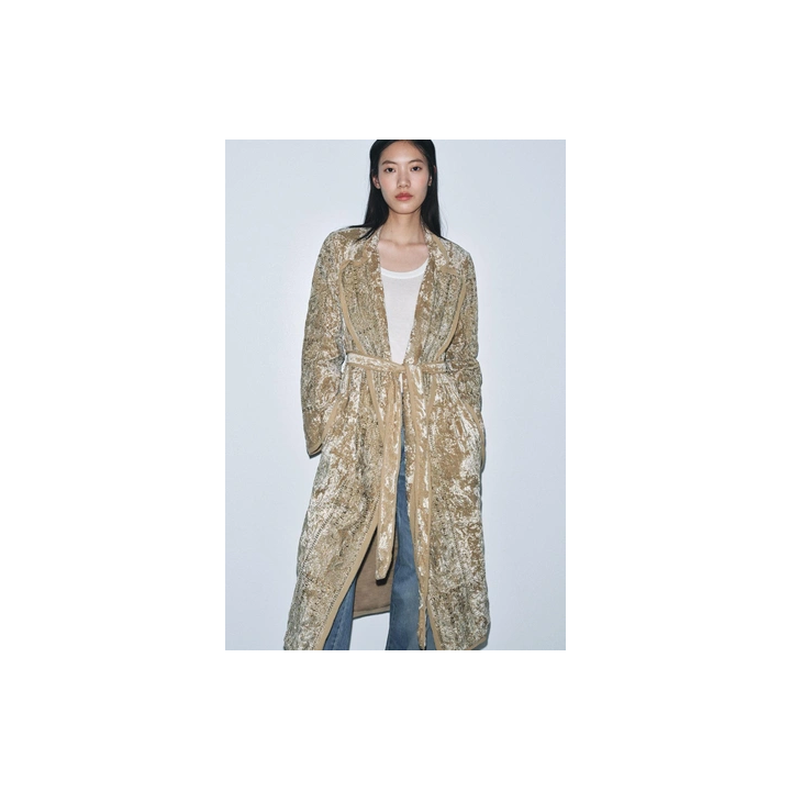 БАРХАТНОЕ КИМОНО С ВЫШИВКОЙ ZW COLLECTION LIMITED EDITION