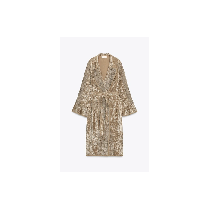 БАРХАТНОЕ КИМОНО С ВЫШИВКОЙ ZW COLLECTION LIMITED EDITION