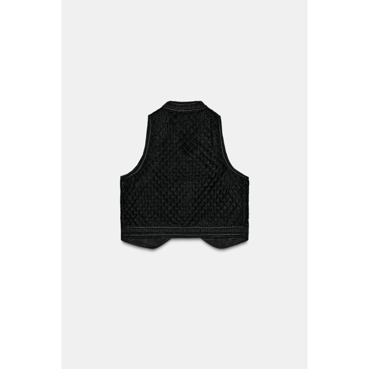 БАРХАТНЫЙ ЖИЛЕТ С ВЫШИВКОЙ ZW COLLECTION LIMITED EDITION