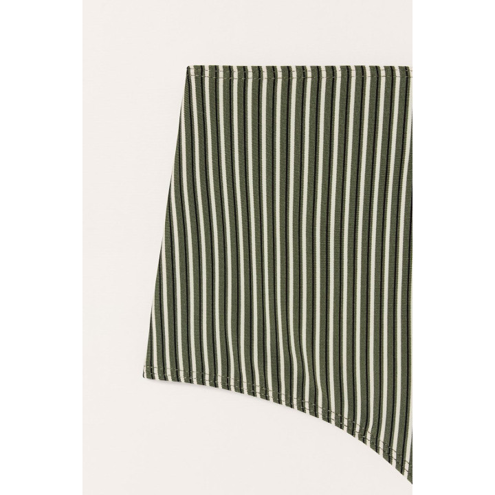 Лиф и трусы бикини с высокой талией полосатые ограниченной коллекции