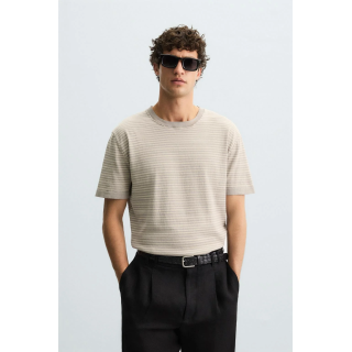 ПОЛОСАТАЯ ФУТБОЛКА ИЗ ХЛОПКА И ЛЬНА