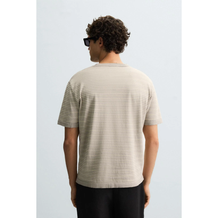 ПОЛОСАТАЯ ФУТБОЛКА ИЗ ХЛОПКА И ЛЬНА