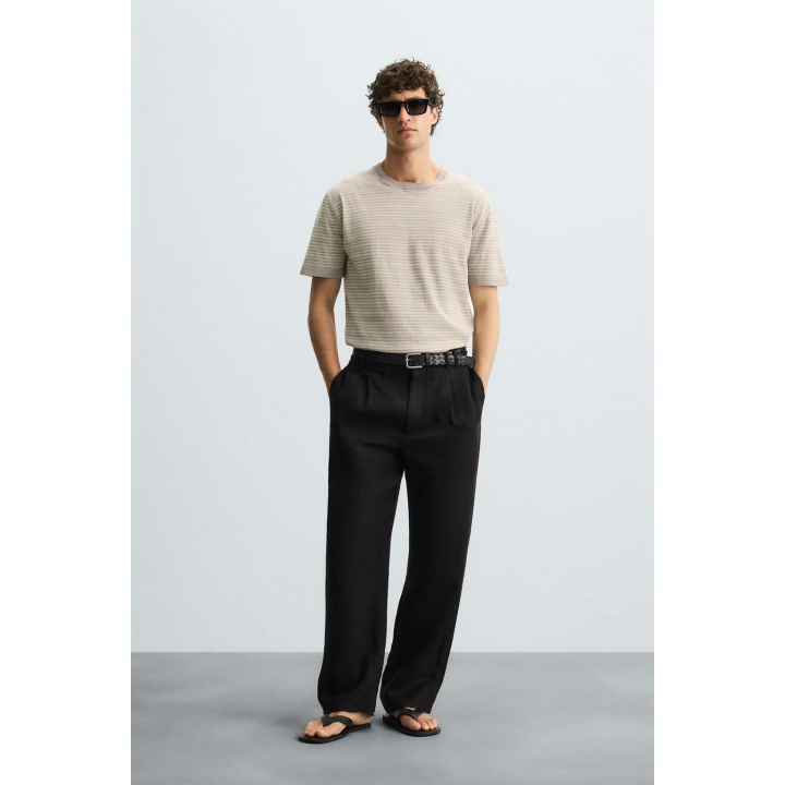 ПОЛОСАТАЯ ФУТБОЛКА ИЗ ХЛОПКА И ЛЬНА