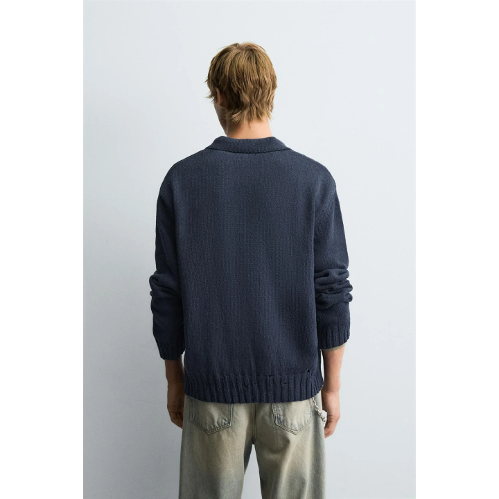 ТРИКОТАЖНОЕ ПОЛО С ПЕТЕЛЬНЫМ УЗОРОМ