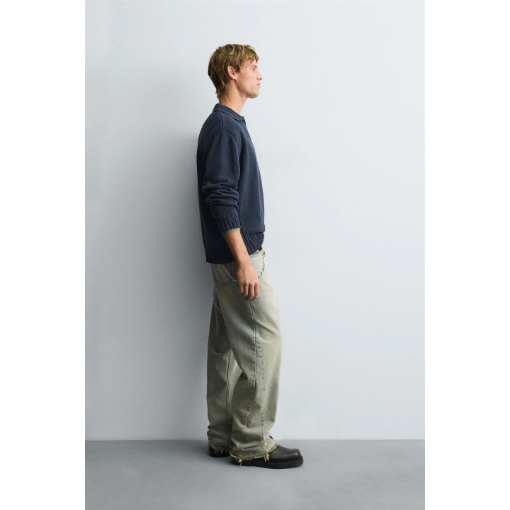 ТРИКОТАЖНОЕ ПОЛО С ПЕТЕЛЬНЫМ УЗОРОМ