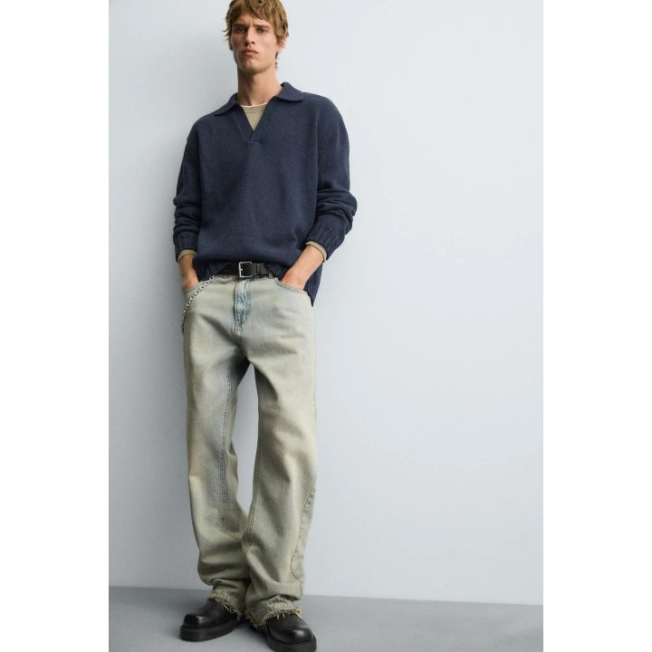 ТРИКОТАЖНОЕ ПОЛО С ПЕТЕЛЬНЫМ УЗОРОМ