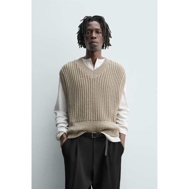 ЖИЛЕТ BOXY FIT ИЗ ТРИКОТАЖА