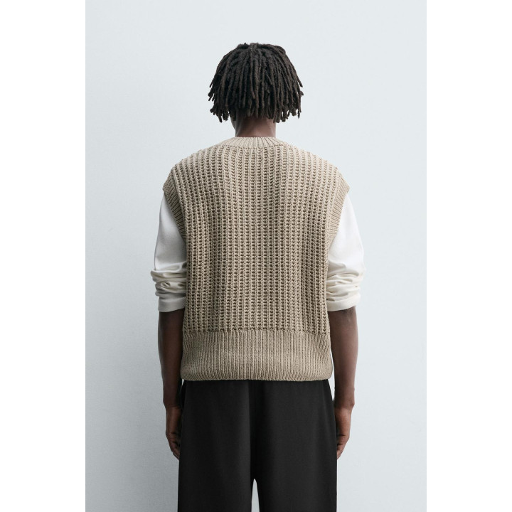 ЖИЛЕТ BOXY FIT ИЗ ТРИКОТАЖА