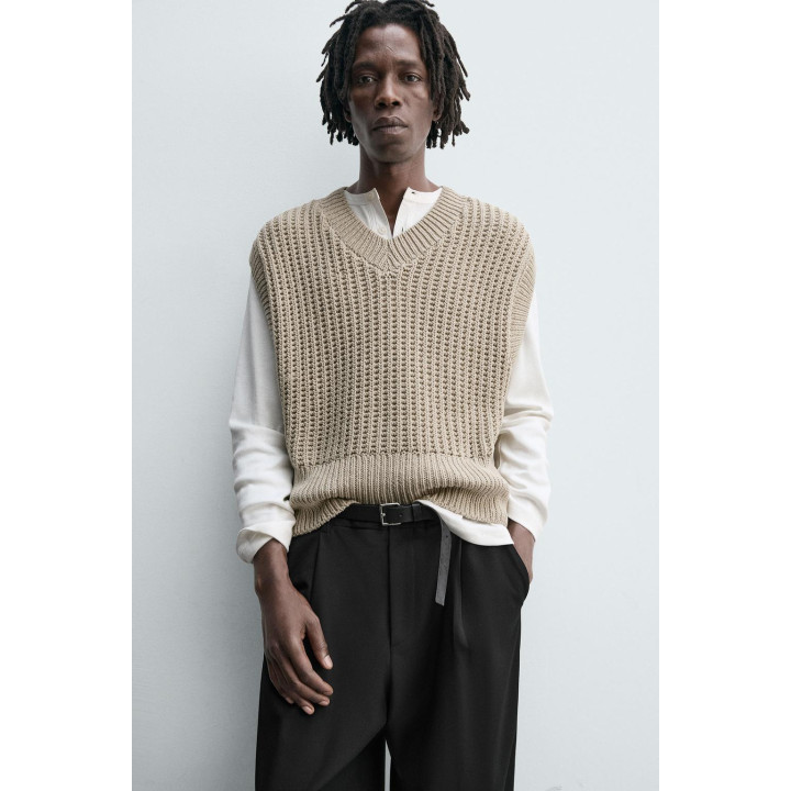 ЖИЛЕТ BOXY FIT ИЗ ТРИКОТАЖА