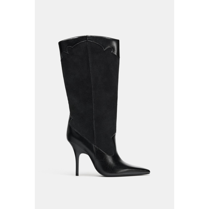 САПОГИ В КОВБОЙСКОМ СТИЛЕ НА КАБЛУКЕ