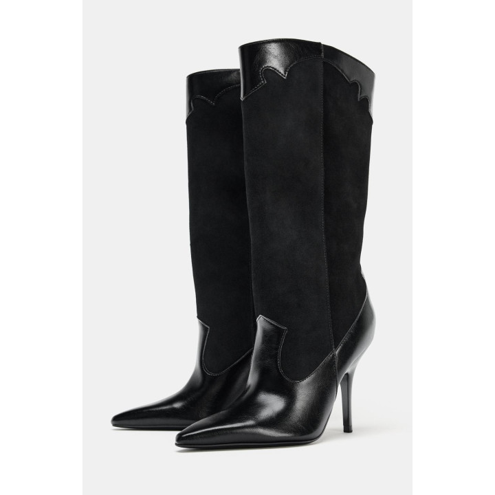 САПОГИ В КОВБОЙСКОМ СТИЛЕ НА КАБЛУКЕ