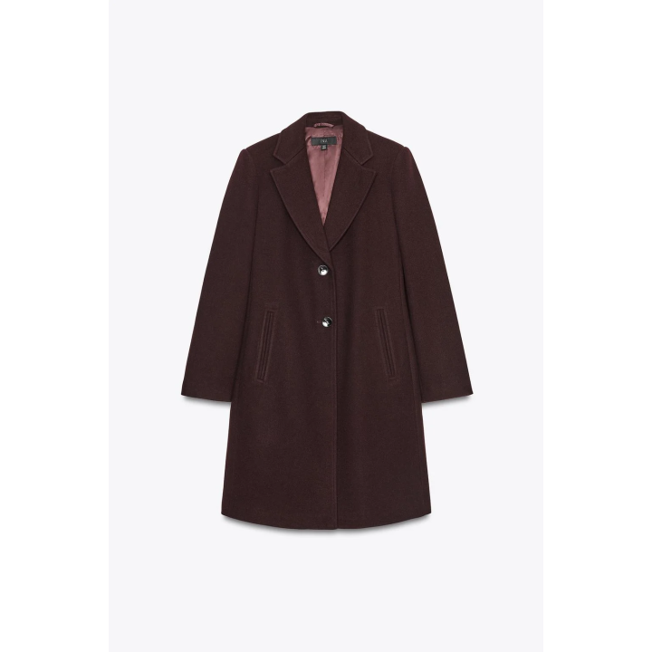 ПАЛЬТО ИЗ МЯГКОЙ ТКАНИ С ПОДПЛЕЧНИКАМИ