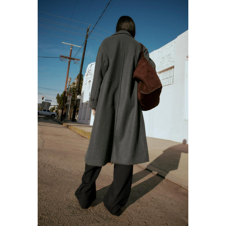 ПАЛЬТО ОВЕРСАЙЗ ИЗ МЯГКОЙ ТКАНИ