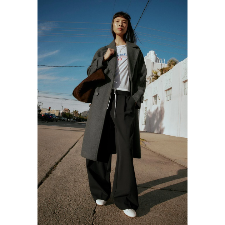 ПАЛЬТО ОВЕРСАЙЗ ИЗ МЯГКОЙ ТКАНИ