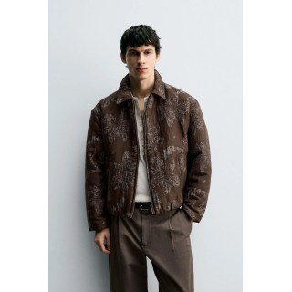 ЖАККАРДОВАЯ КУРТКА С ЦВЕТОЧНЫМ УЗОРОМ