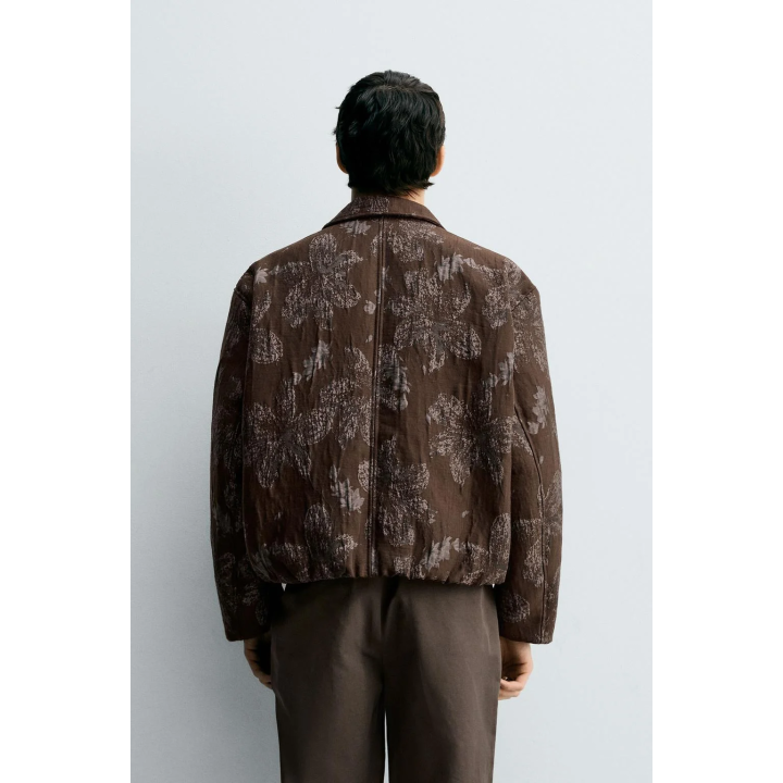 ЖАККАРДОВАЯ КУРТКА С ЦВЕТОЧНЫМ УЗОРОМ