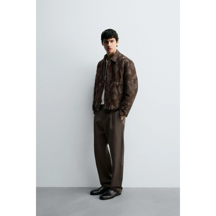 ЖАККАРДОВАЯ КУРТКА С ЦВЕТОЧНЫМ УЗОРОМ