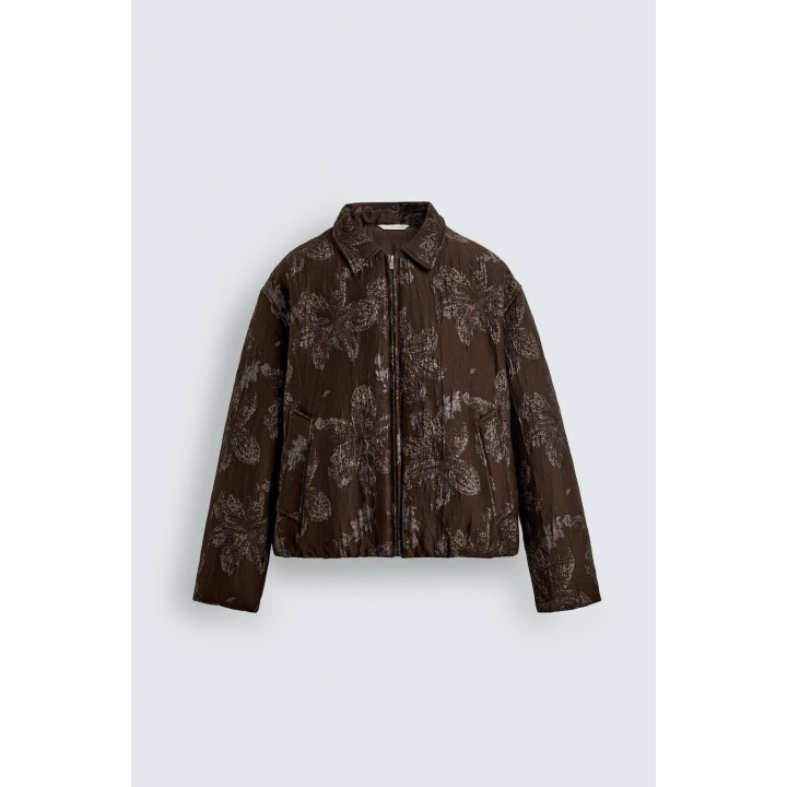 ЖАККАРДОВАЯ КУРТКА С ЦВЕТОЧНЫМ УЗОРОМ