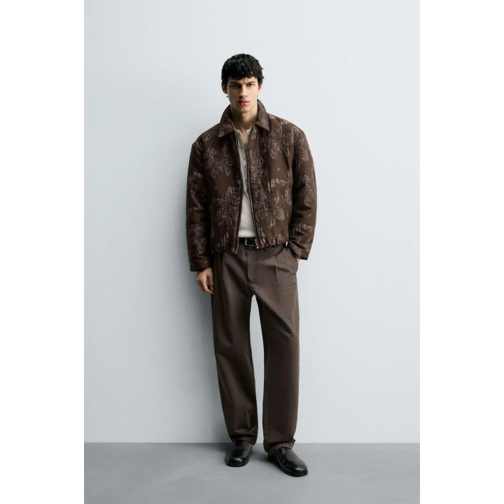 ЖАККАРДОВАЯ КУРТКА С ЦВЕТОЧНЫМ УЗОРОМ