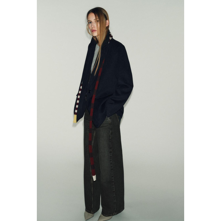 БЛЕЙЗЕР ИЗ ШЕРСТИ В ТОНКУЮ ПОЛОСКУ