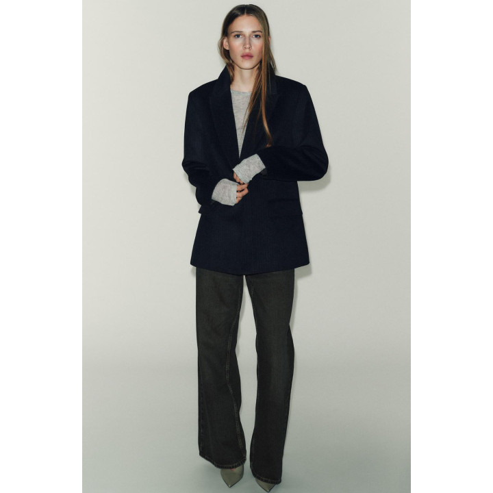 БЛЕЙЗЕР ИЗ ШЕРСТИ В ТОНКУЮ ПОЛОСКУ