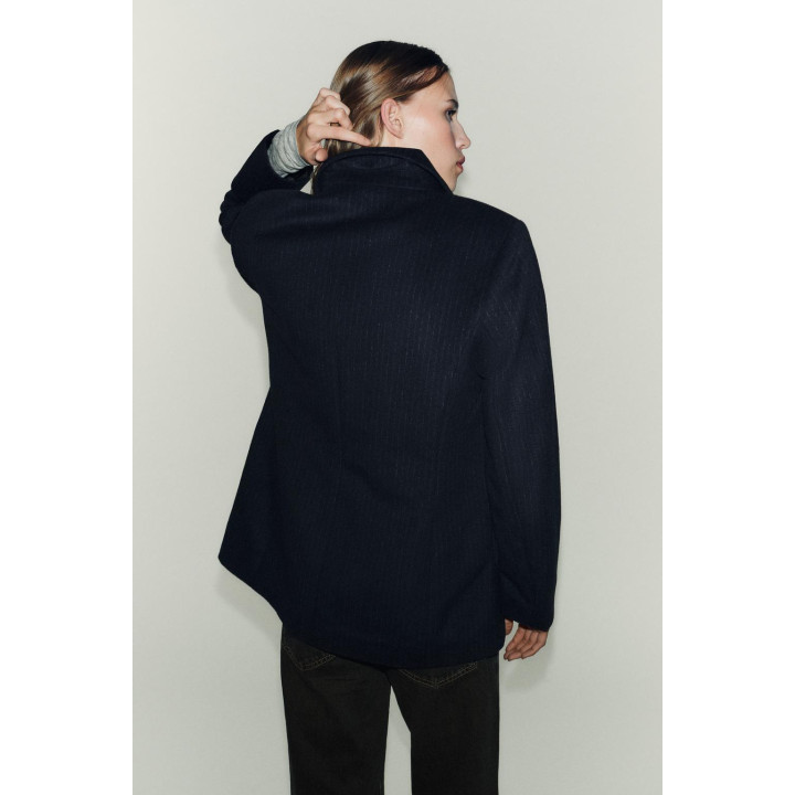 БЛЕЙЗЕР ИЗ ШЕРСТИ В ТОНКУЮ ПОЛОСКУ