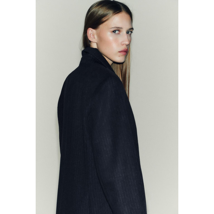 БЛЕЙЗЕР ИЗ ШЕРСТИ В ТОНКУЮ ПОЛОСКУ