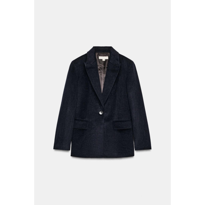 БЛЕЙЗЕР ИЗ ШЕРСТИ В ТОНКУЮ ПОЛОСКУ