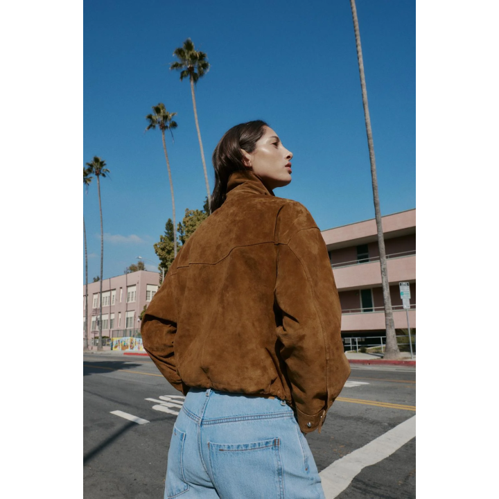 Кожаная куртка-бомбер из 100% кожи