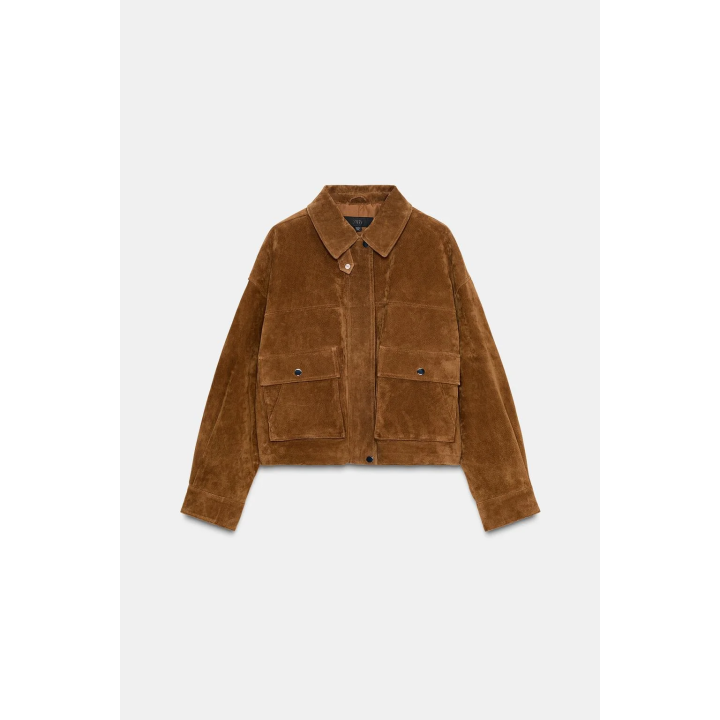 Кожаная куртка-бомбер из 100% кожи