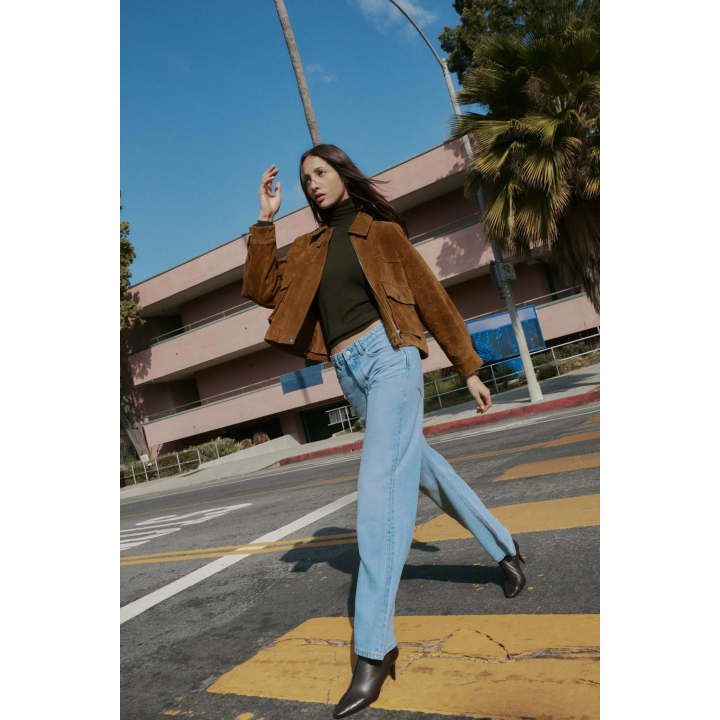 Кожаная куртка-бомбер из 100% кожи