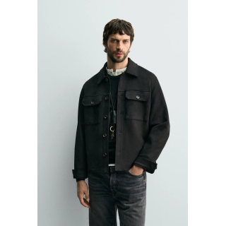 КУРТКА-РУБАШКА ИЗ ИСКУССТВЕННОЙ ЗАМШИ