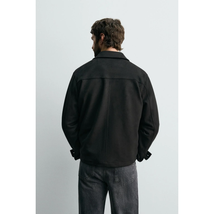 КУРТКА-РУБАШКА ИЗ ИСКУССТВЕННОЙ ЗАМШИ