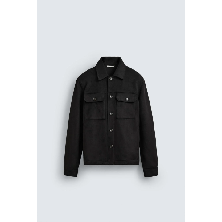 КУРТКА-РУБАШКА ИЗ ИСКУССТВЕННОЙ ЗАМШИ