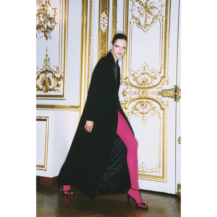 КЛАССИЧЕСКОЕ ПАЛЬТО СО СМОКИНГОВЫМ ВОРОТНИКОМ — ZW COLLECTION LIMITED EDITION