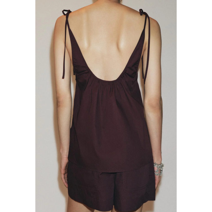 ТОП ИЗ ПОПЛИНА С ЗАВЯЗКАМИ