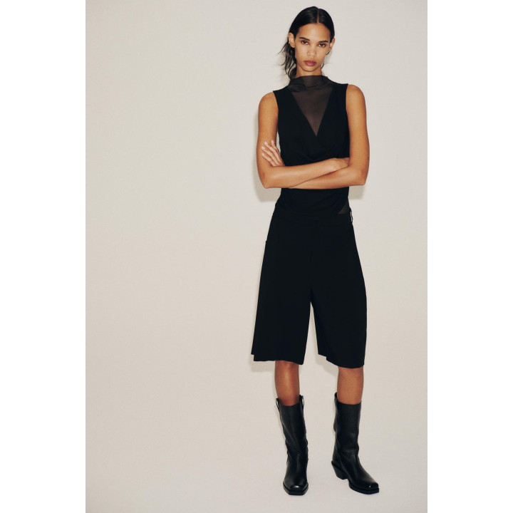 КОМБИНИРОВАННЫЙ БОДИ ИЗ ТЮЛЯ