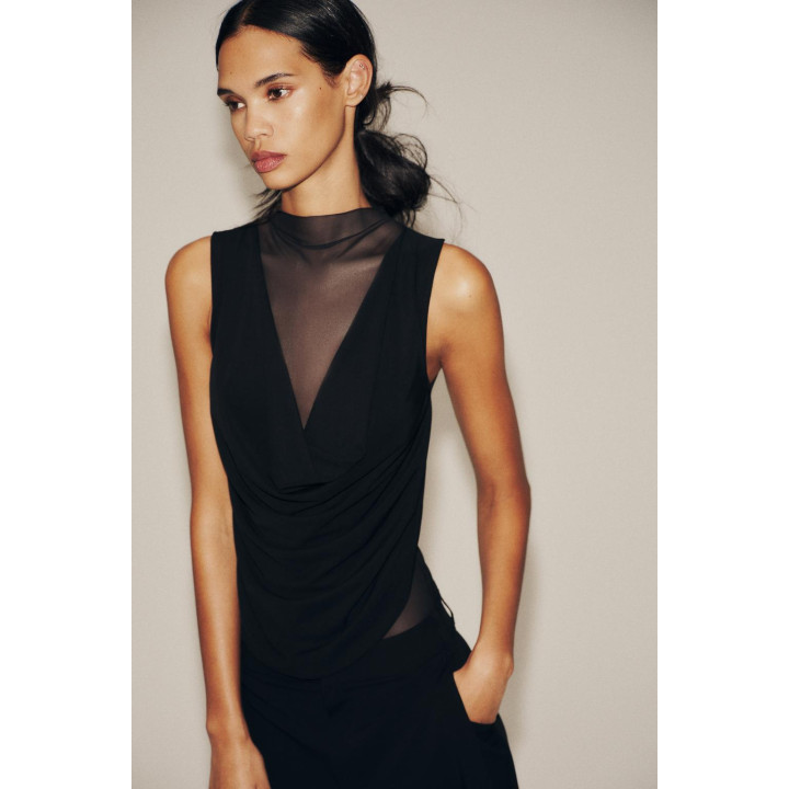 КОМБИНИРОВАННЫЙ БОДИ ИЗ ТЮЛЯ