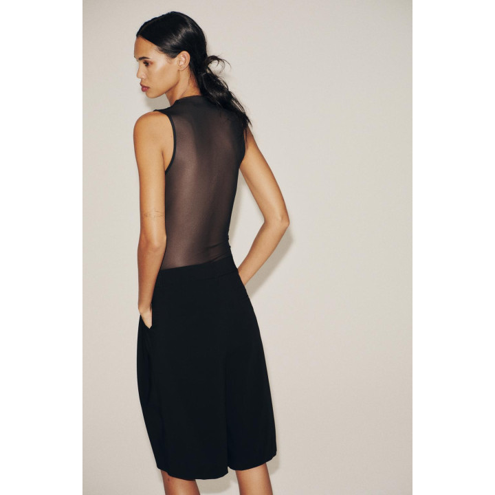 КОМБИНИРОВАННЫЙ БОДИ ИЗ ТЮЛЯ