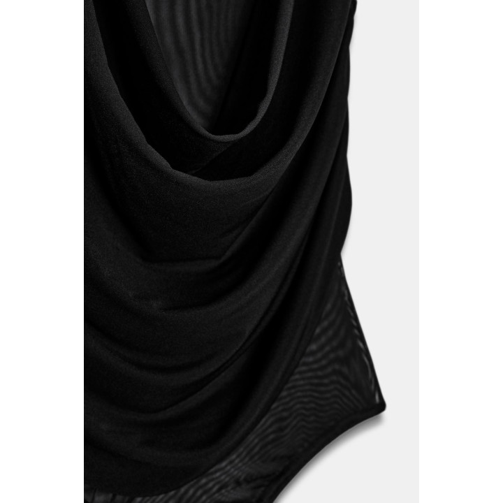 КОМБИНИРОВАННЫЙ БОДИ ИЗ ТЮЛЯ