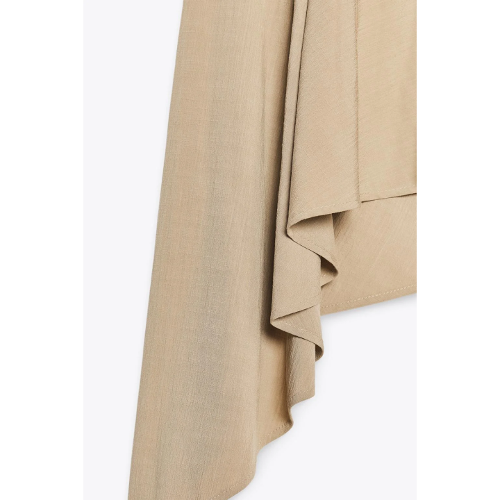 КОРОТКОЕ ПЛАТЬЕ ХАЛТЕР ИЗ СТРУЯЩЕЙСЯ ТКАНИ